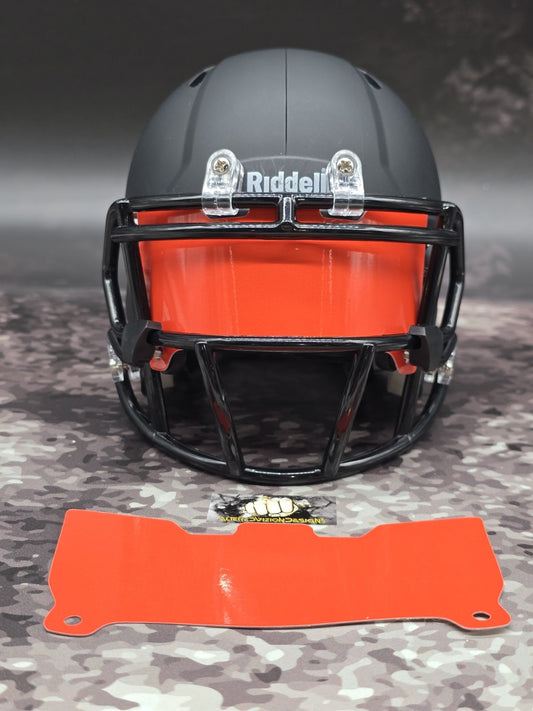 Custom Orange Gloss Mini Helmet Visor (Thin Flexi Style)  Riddell compatible