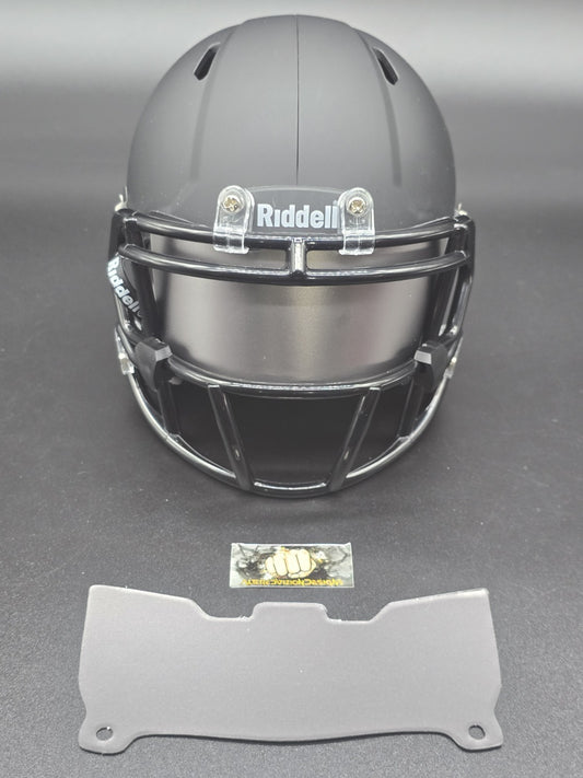 Custom Lite Gray Blaze Mini Helmet Visor (Thin Flexi Style)  Riddell compatible