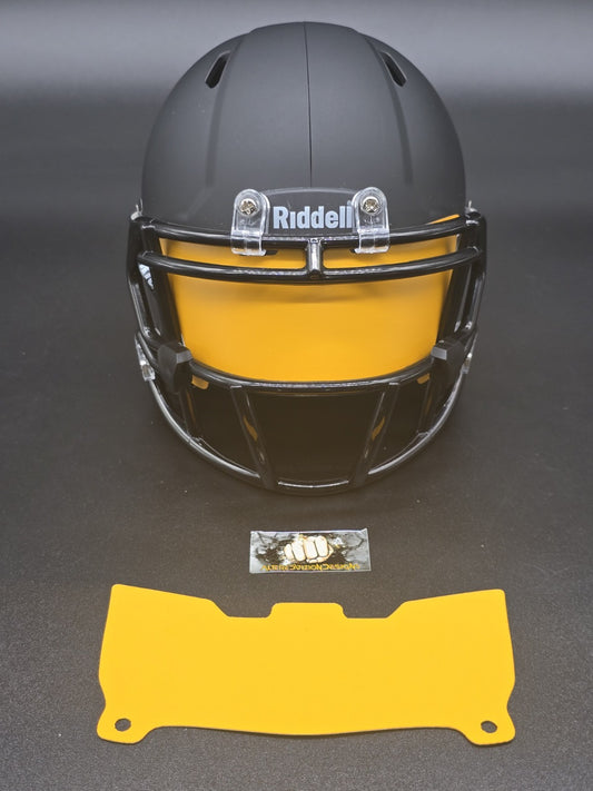 Custom Yellow Matte Mini Helmet Visor (Thin Flexi Style)  Riddell compatible