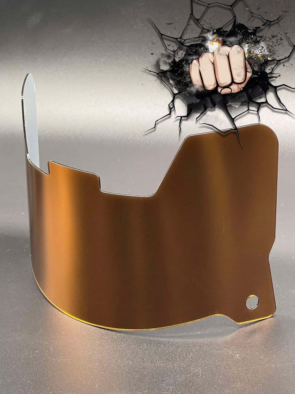 Brown Chrome Full Size Visor (Display Only) Replica/Speed/Flex Compatible