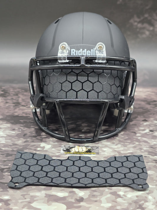 Custom Black Honeycomb Mini Helmet Visor (Thin Flexi Style)  Riddell compatible