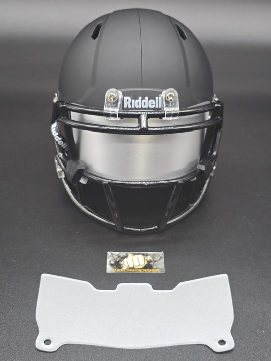 Custom Silver Blaze Mini Helmet Visor (Thin Flexi Style)  Riddell compatible
