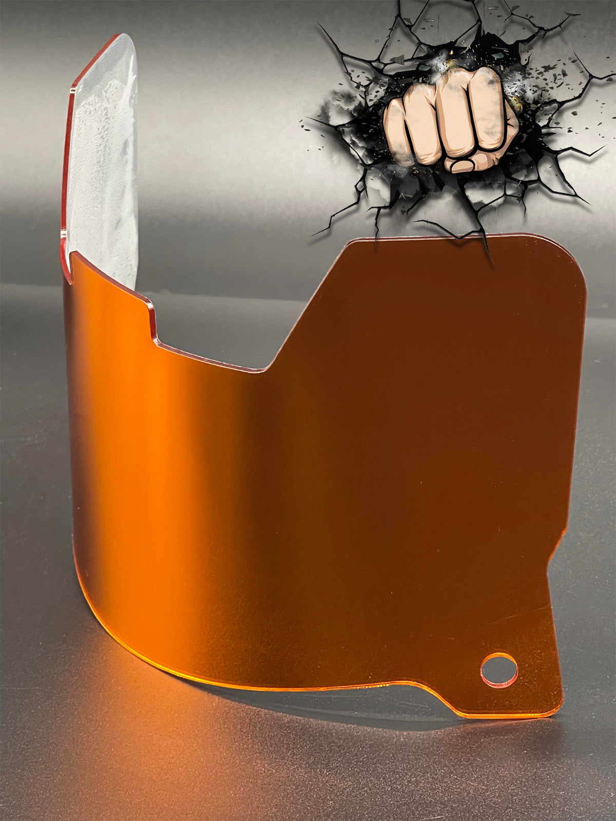 Orange Chrome Full Size Visor (Display Only) Replica/Speed/Flex Compatible