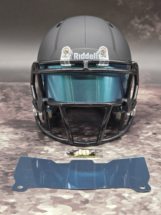 Custom Miami Teal Mini Helmet Visor (Thin Flexi Style)  Riddell compatible