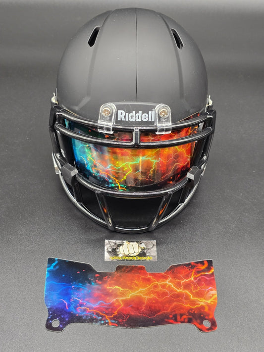 Custom Lighting Mini Helmet Visor (Thin Flexi Style)  Riddell compatible