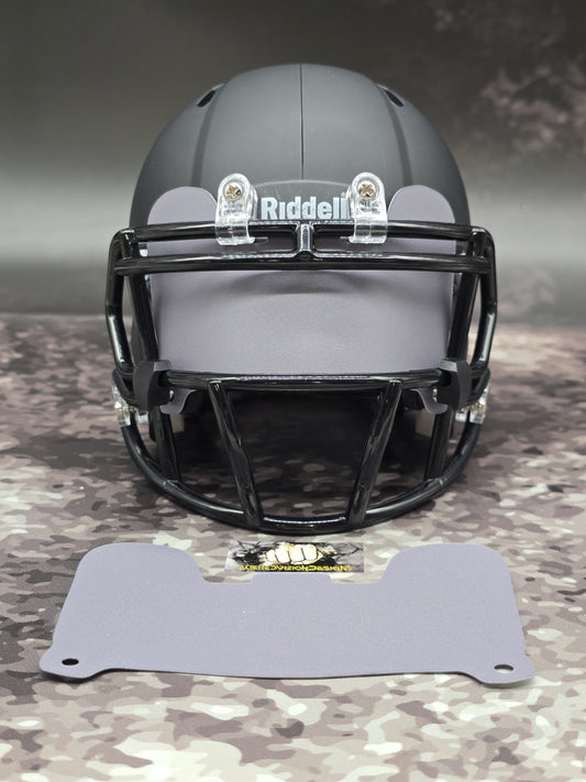Custom Gray Matte Mini Helmet Visor (Thin Flexi Style)  Riddell compatible