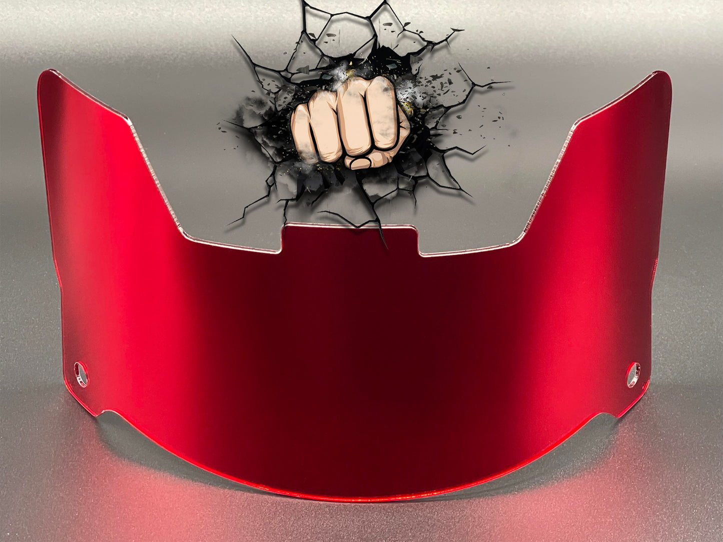 Crimson Red  Chrome Full Size Visor (Display Only) Replica/Speed/Flex Compatible