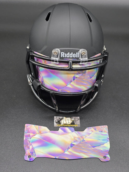 Custom Stained Glass Mini Helmet Visor (Thin Flexi Style)  Riddell compatible