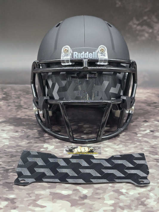 Custom Triangle Carbon Mini Helmet Visor (Thin Flexi Style)  Riddell compatible