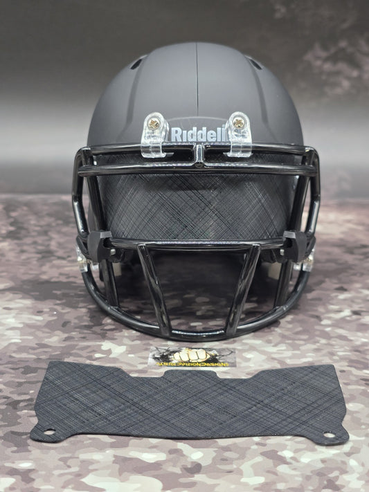 Custom Black Plaid Mini Helmet Visor (Thin Flexi Style)  Riddell compatible