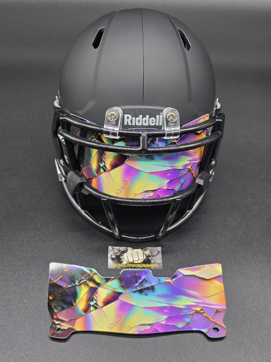Custom Stained Glass Mini Helmet Visor (Thin Flexi Style)  Riddell compatible