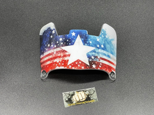 Stars N Stripes Custom Mini Helmet Visor (Hard Style) Riddell Compatible