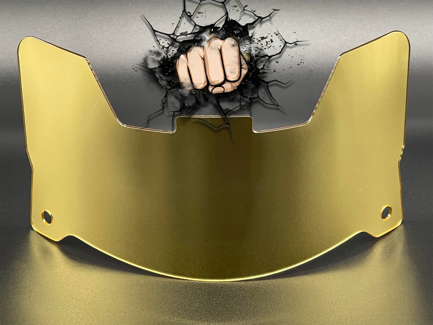 Light Gold Chrome Full Size Visor (Display Only) Replica/Speed/Flex Compatible