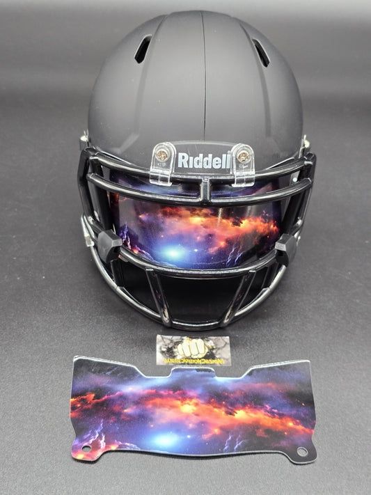 Custom Cosmic Sky Mini Helmet Visor (Thin Flexi Style)  Riddell compatible