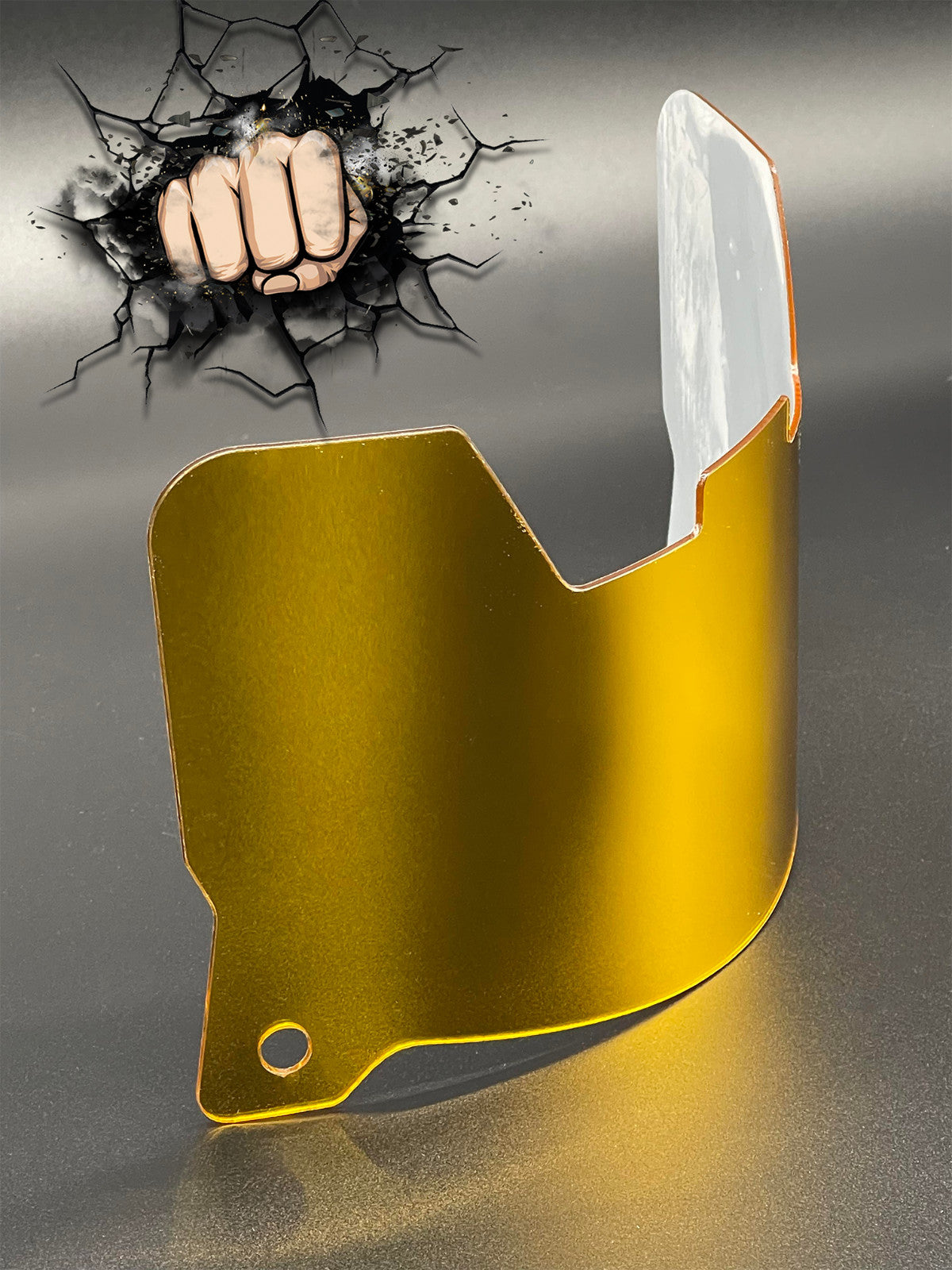 Gold Chrome Full Size Visor (Display Only) Replica/Speed/Flex Compatible