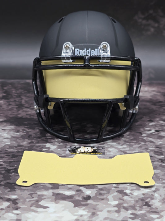 Custom Yellow Matte Mini Helmet Visor (Thin Flexi Style)  Riddell compatible