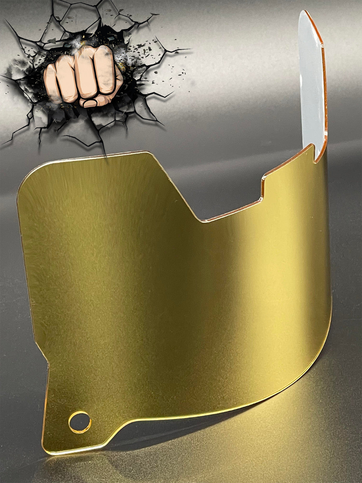 Light Gold Chrome Full Size Visor (Display Only) Replica/Speed/Flex Compatible