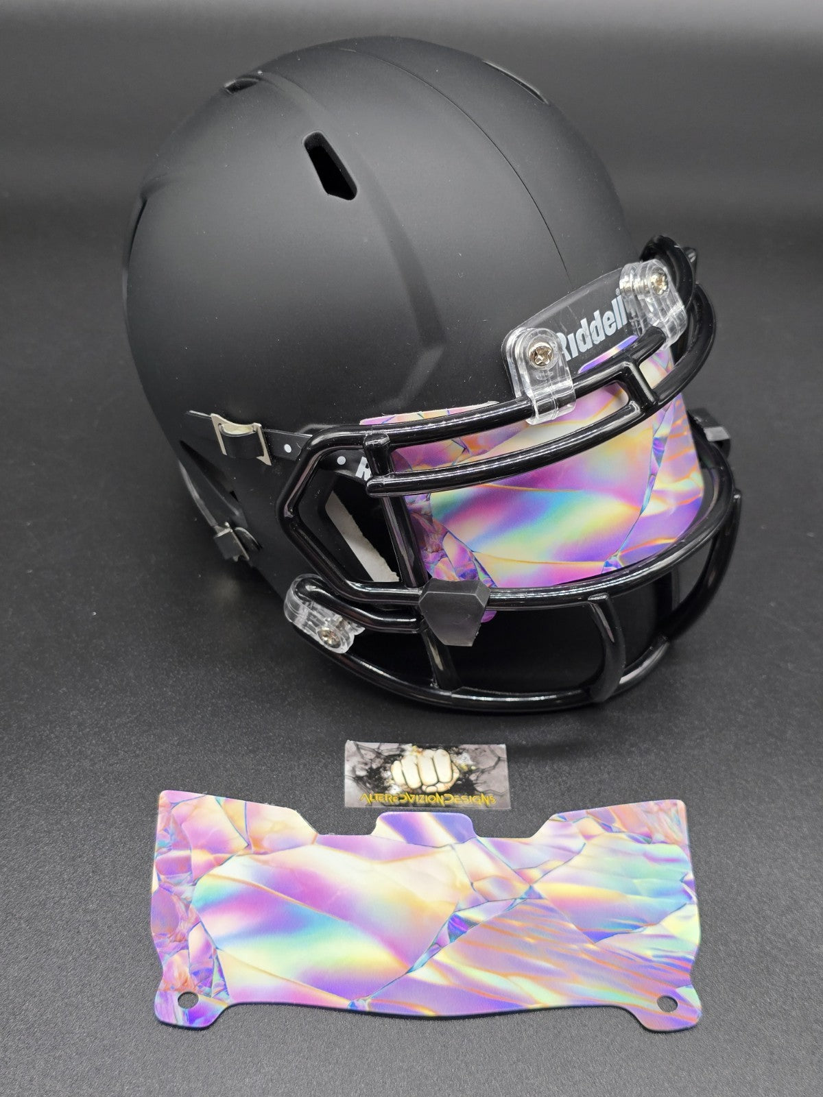 Custom Stained Glass Mini Helmet Visor (Thin Flexi Style)  Riddell compatible