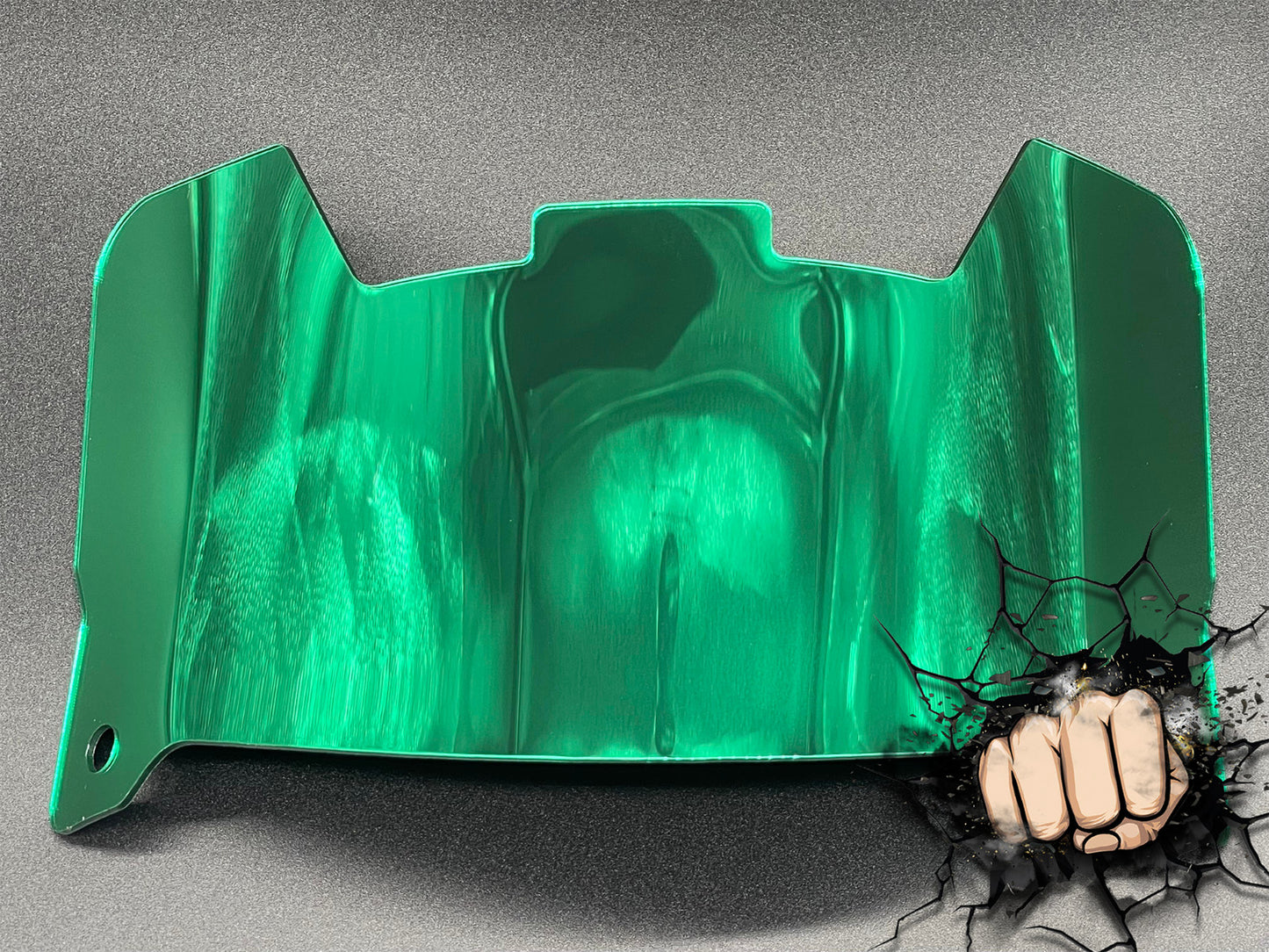 Green Chrome Full Size Visor (Display Only) Replica/Speed/Flex Compatible