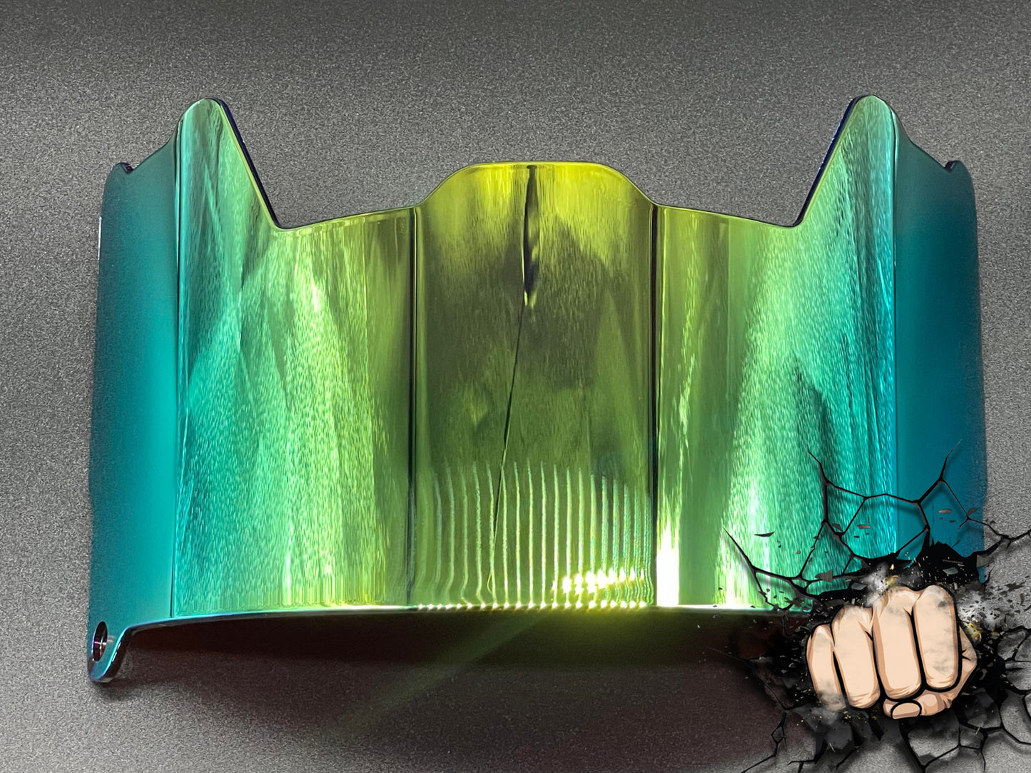 Yellow Blue Chrome mirror Full Size Helmet Visor Replica/Speed/Flex Compatible