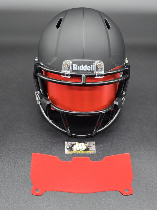 Custom Red Blaze Mini Helmet Visor (Thin Flexi Style)  Riddell compatible