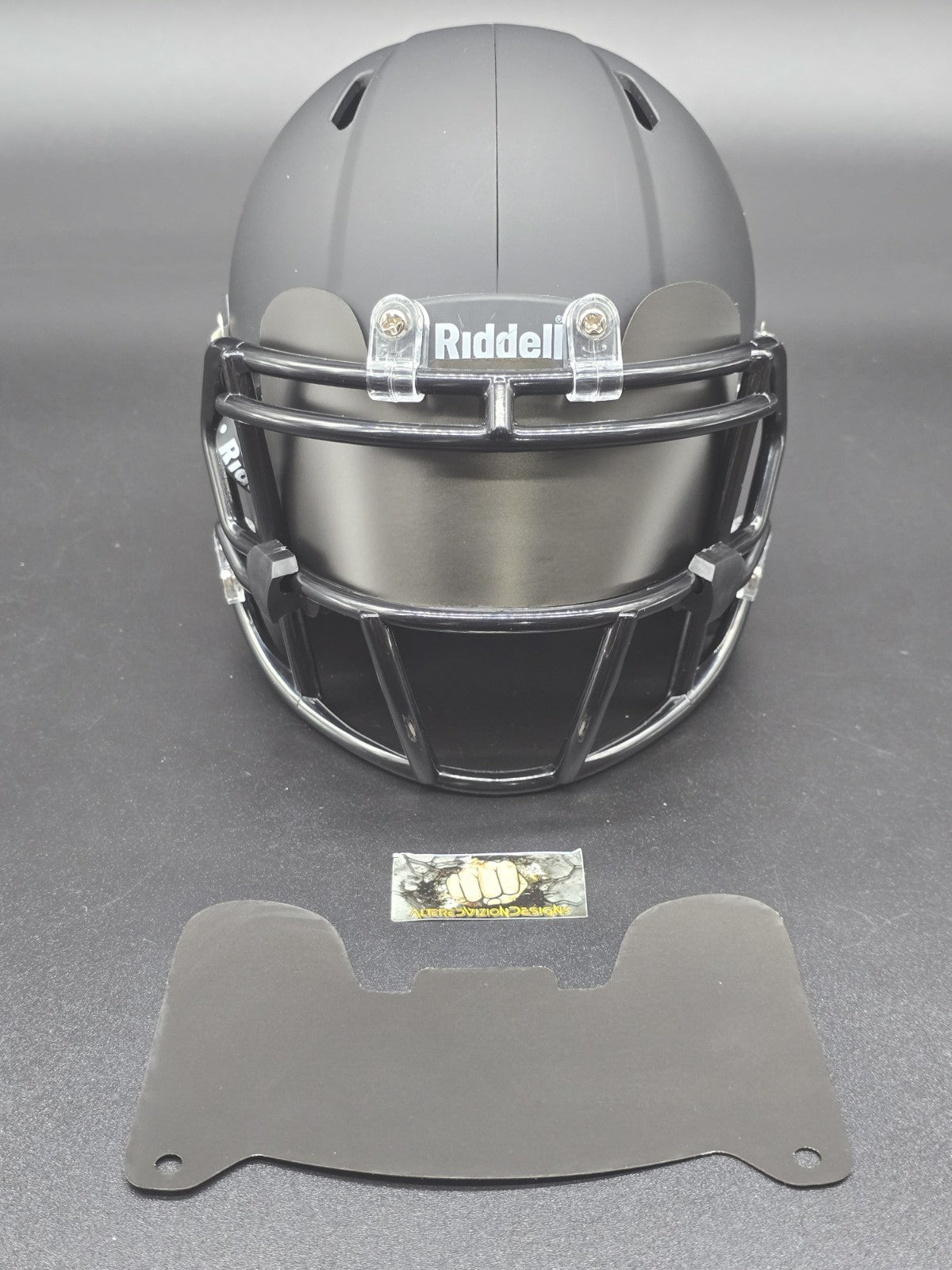 Custom Black Blaze Mini Helmet Visor (Thin Flexi Style)  Riddell compatible