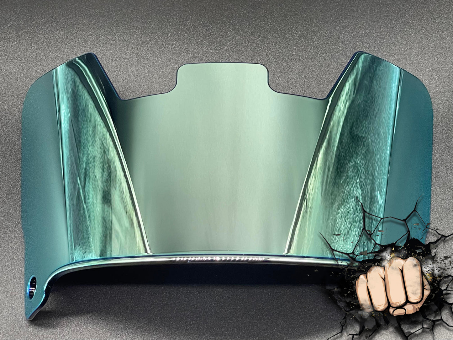 Ice Blue Silver Chrome mirror Full Size Helmet Visor, Replica/Speed/Flex