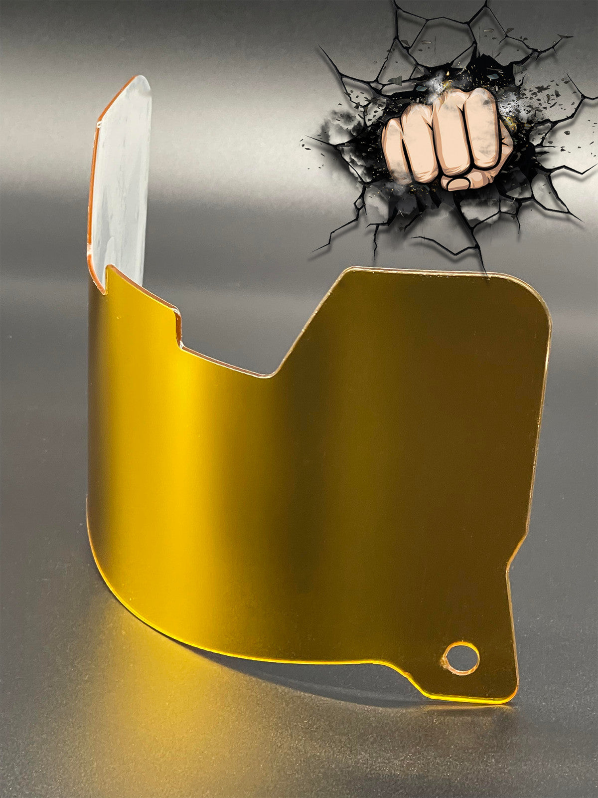 Gold Chrome Full Size Visor (Display Only) Replica/Speed/Flex Compatible