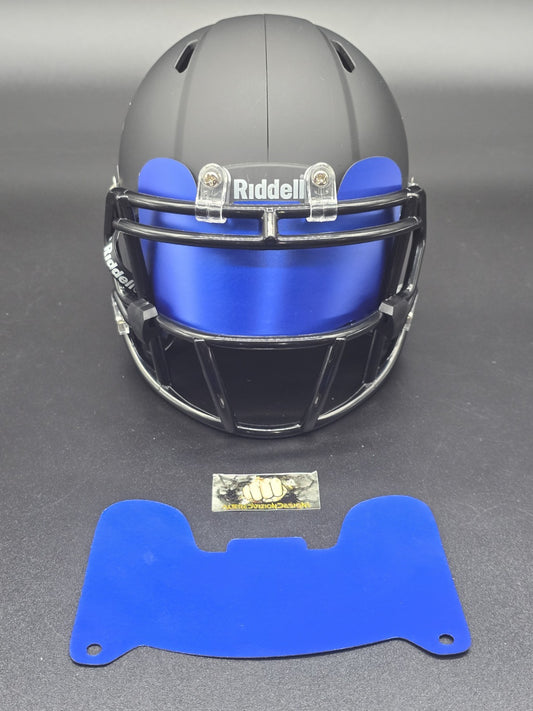 Custom Blue Blaze Mini Helmet Visor (Thin Flexi Style)  Riddell compatible