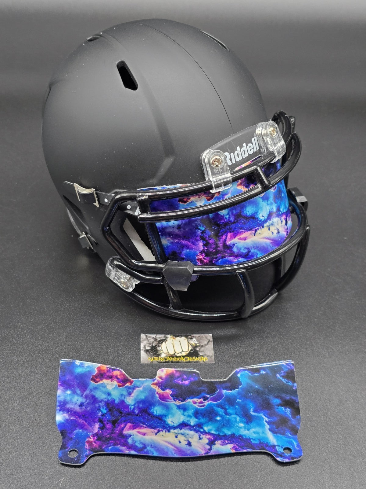 Custom Cosmic Sky Mini Helmet Visor (Thin Flexi Style)  Riddell compatible