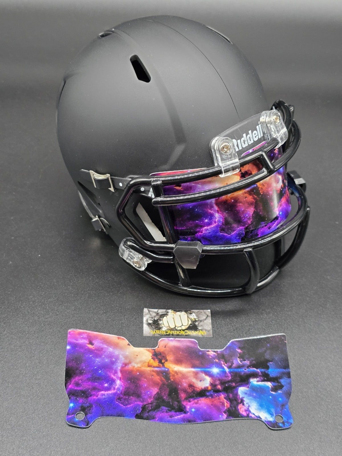 Custom Cosmic Sky Mini Helmet Visor (Thin Flexi Style)  Riddell compatible