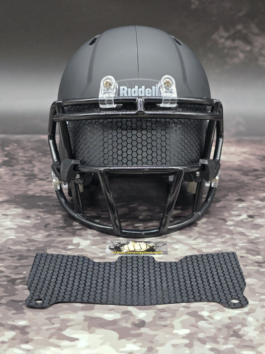 Custom Black Honeycomb Mini Helmet Visor (Thin Flexi Style)  Riddell compatible