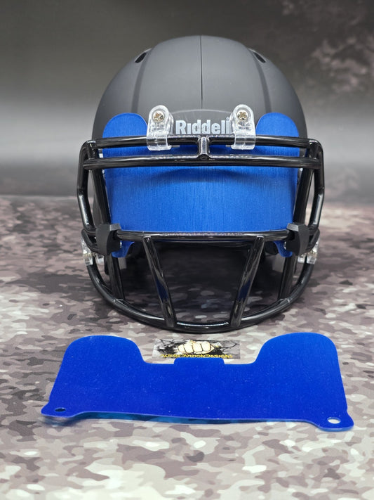Custom Brushed Metal Mini Helmet Visor (Thin Flexi Style)  Riddell compatible