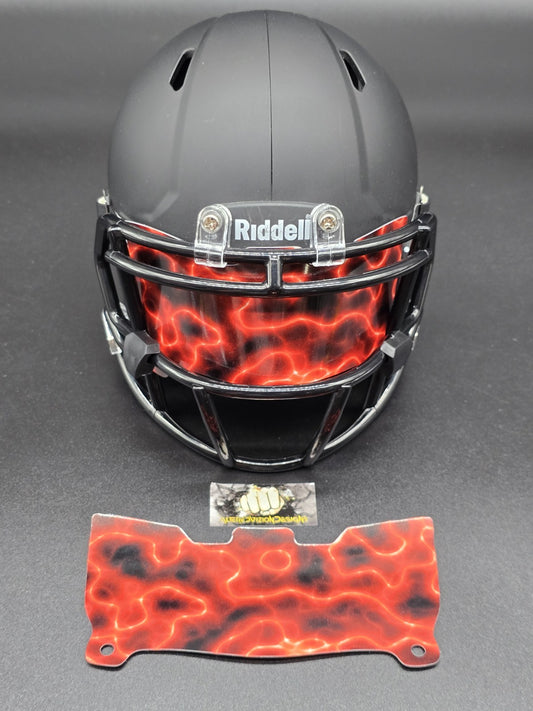 Custom Electric Red Mini Helmet Visor (Thin Flexi Style)  Riddell compatible