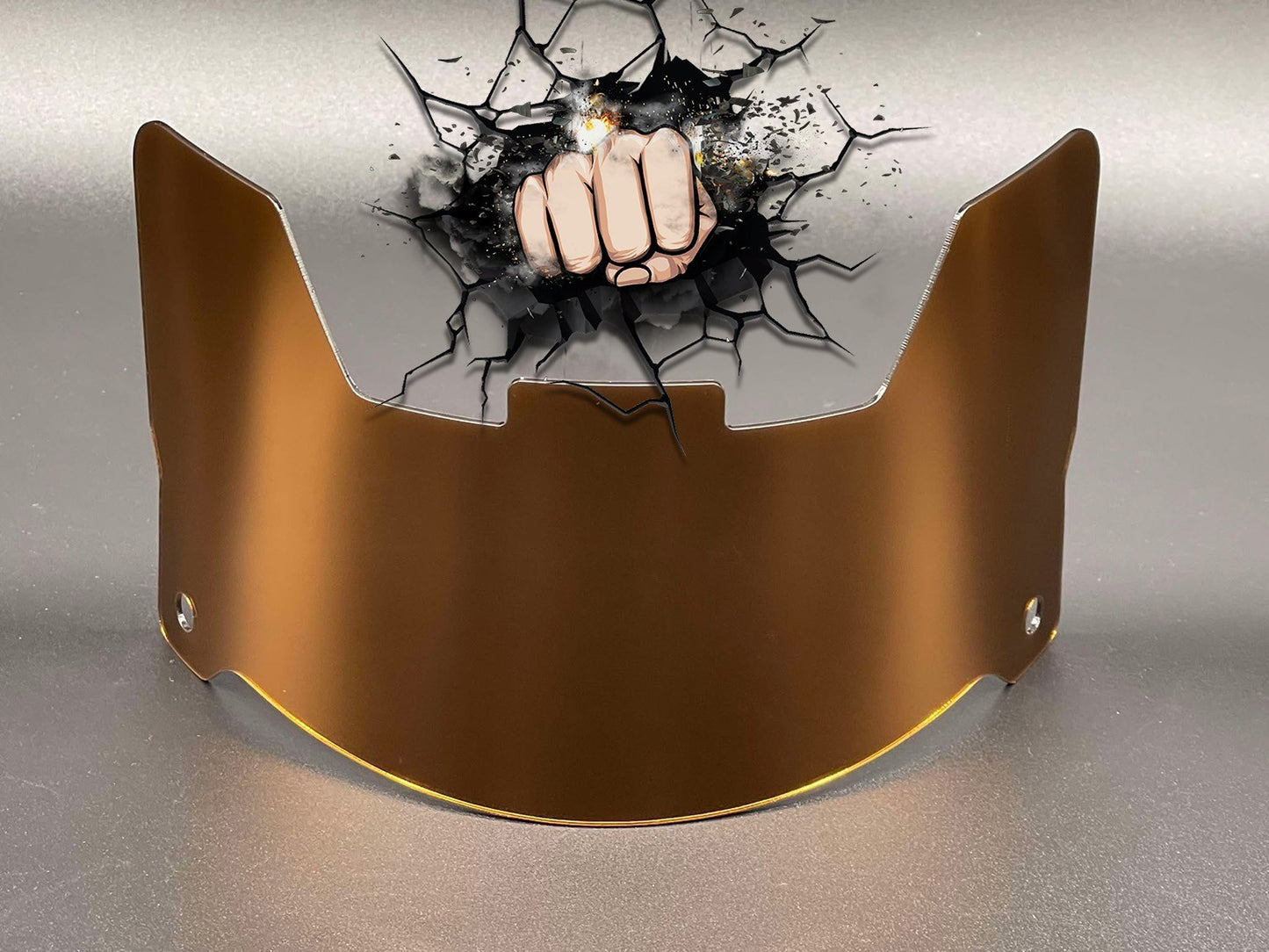 Brown Chrome Full Size Visor (Display Only) Replica/Speed/Flex Compatible
