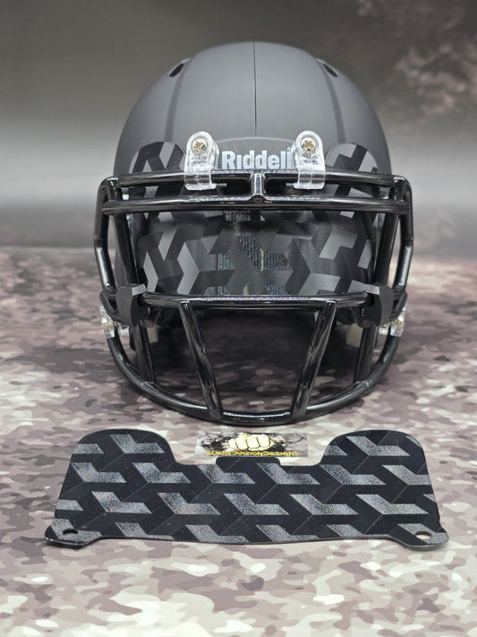 Custom Triangle Carbon Mini Helmet Visor (Thin Flexi Style)  Riddell compatible