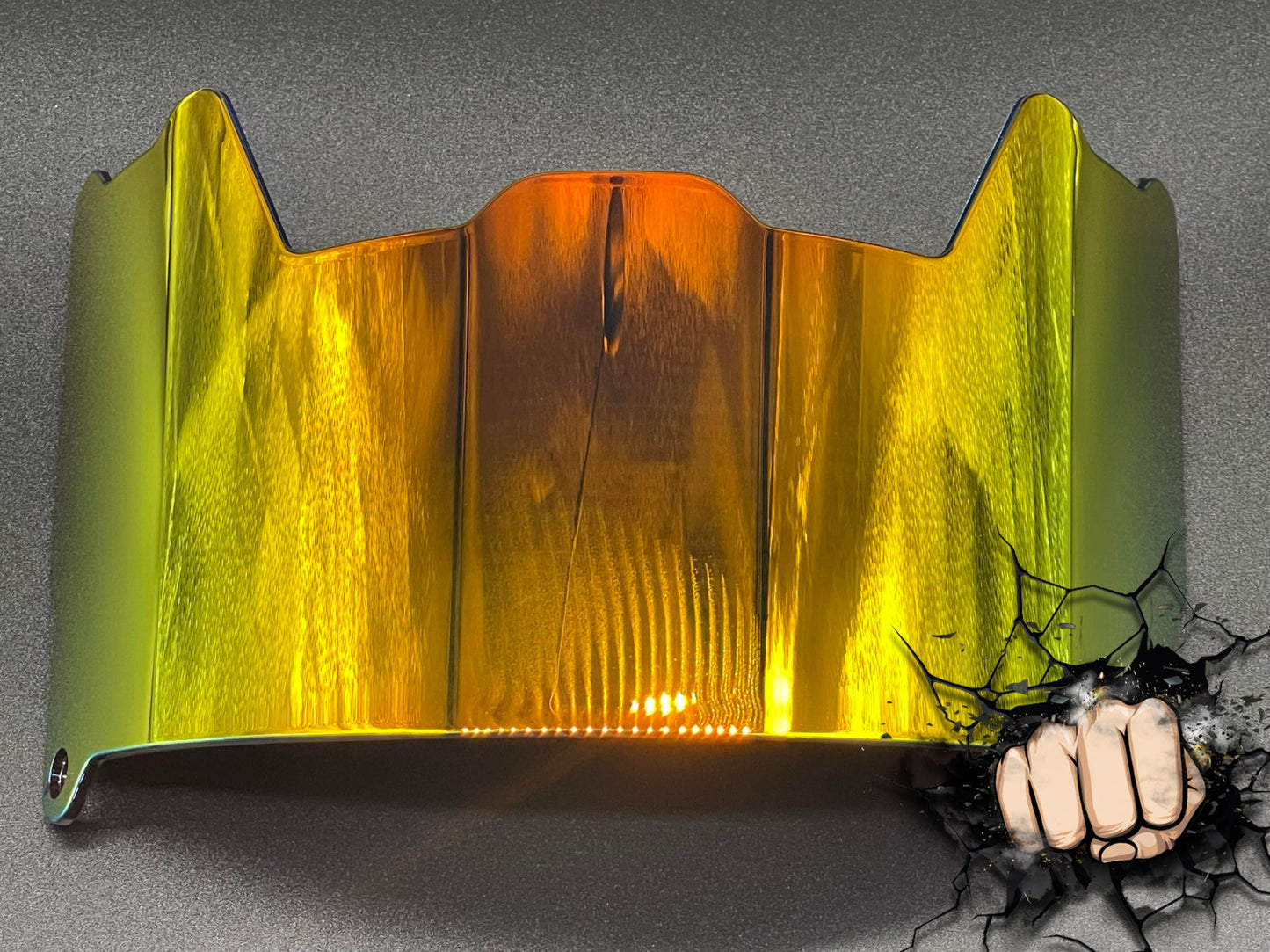 Orange Burst Chrome mirror Full Size Helmet Visor Replica/Speed/Flex Compatible