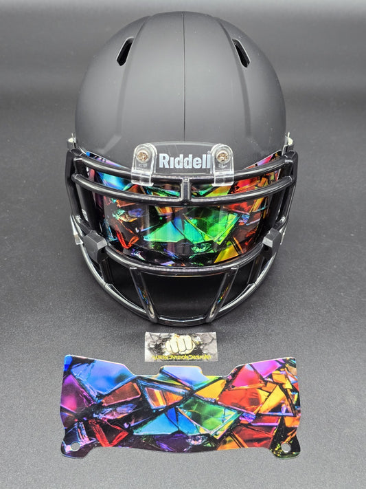 Custom Stained Glass Mini Helmet Visor (Thin Flexi Style)  Riddell compatible