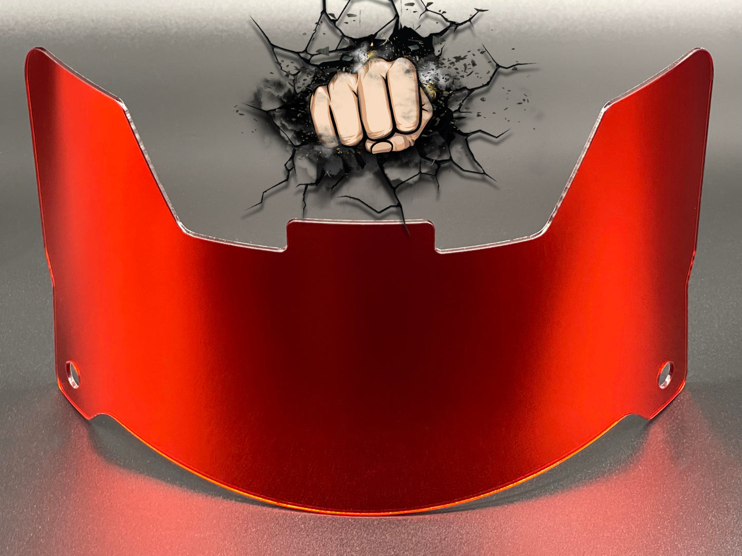 Red Chrome Full Size Helmet Visor (Display Only) Replica/Speed/Flex Compatible