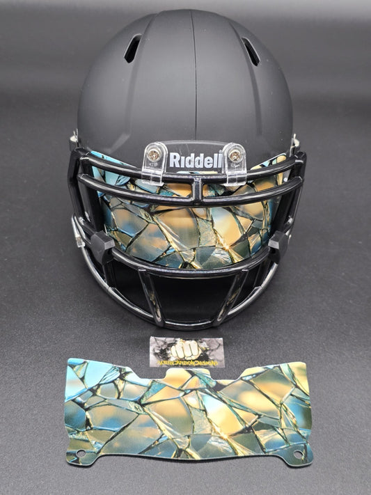 Custom Stained Glass Mini Helmet Visor (Thin Flexi Style)  Riddell compatible